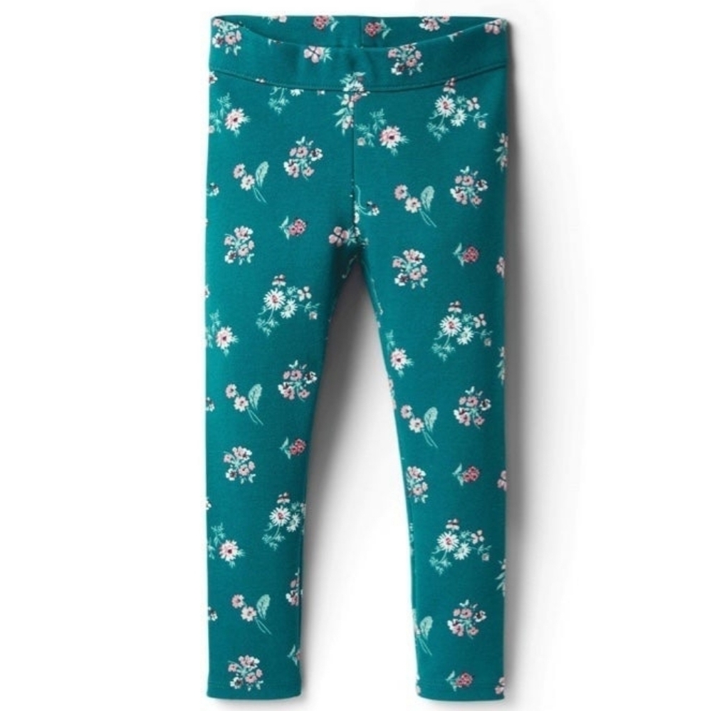 3 For $12 Floral Green Kids Leggings